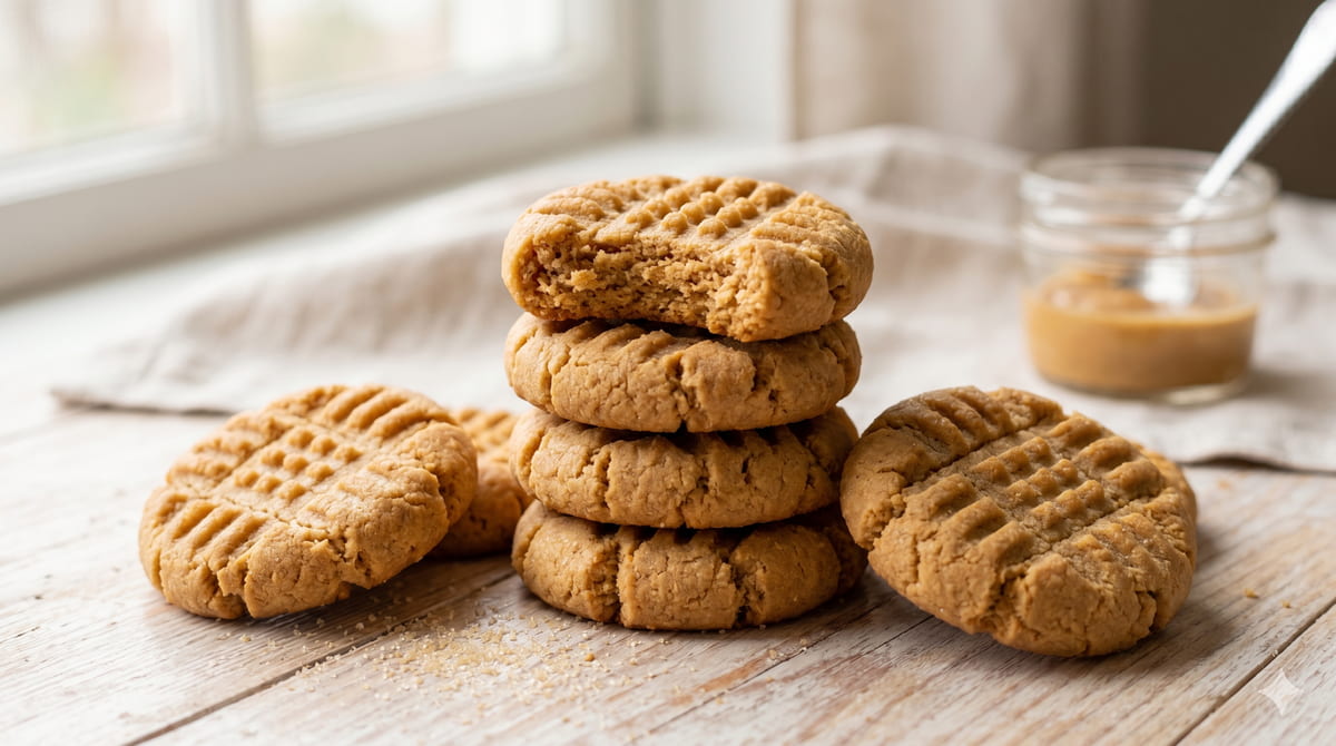 3-Ingredient Peanut Butter Cookies