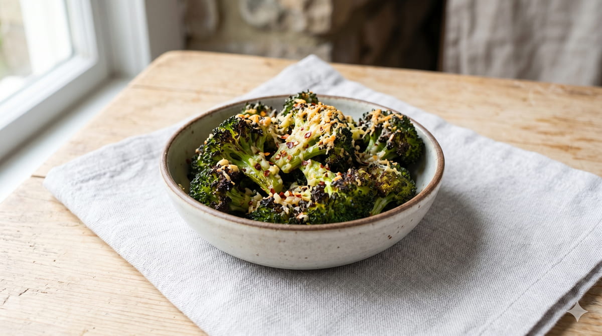 Air Fryer Garlic Parmesan Broccoli