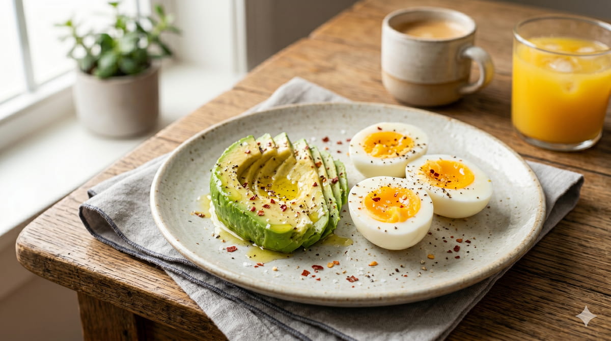 Avocado & Boiled Egg Plate