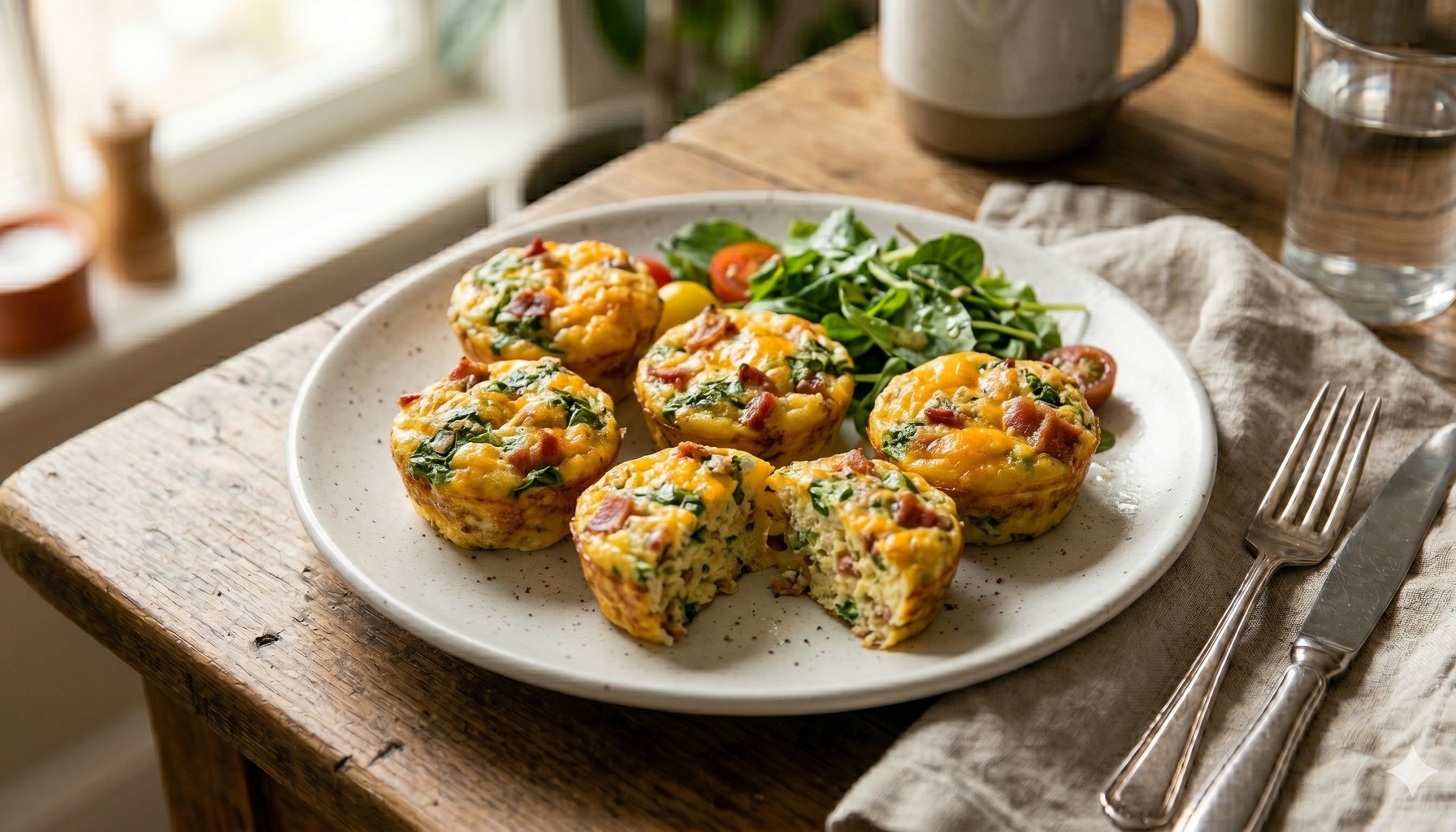 Bacon & Spinach Egg Muffins