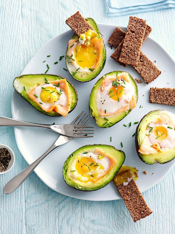 Baked Avocado with Smoked Salmon & Egg
