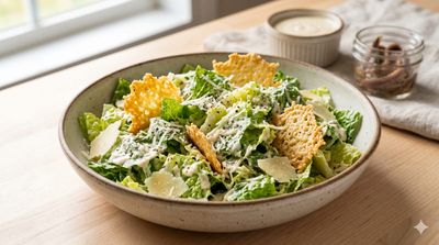 Classic Caesar Salad with Parmesan Crisps