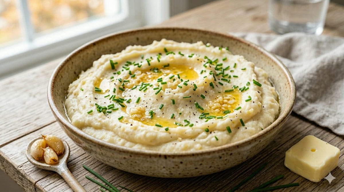 Garlic Butter Cauliflower Mash