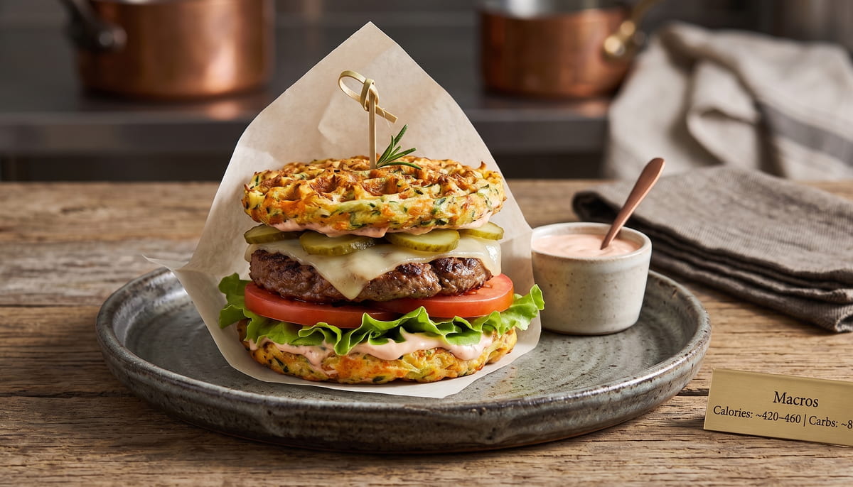 Chaffle Bun Burger