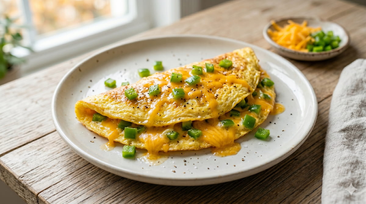 Cheddar & Pepper Omelette