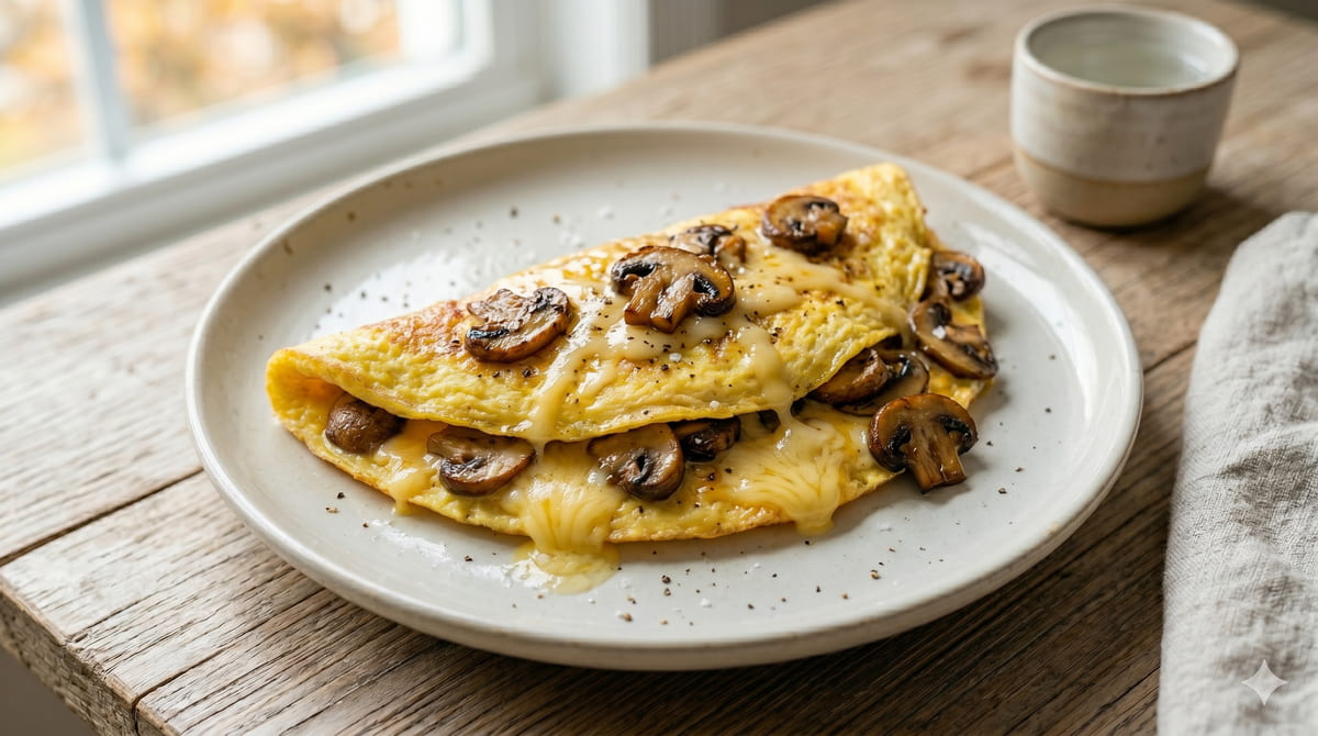 Cheese & Mushroom Omelette