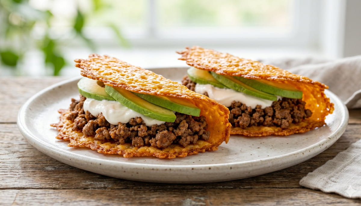 Crispy Cheese Shell Taco Sandwich