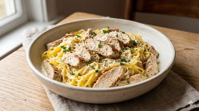 Chicken Alfredo Spaghetti Squash