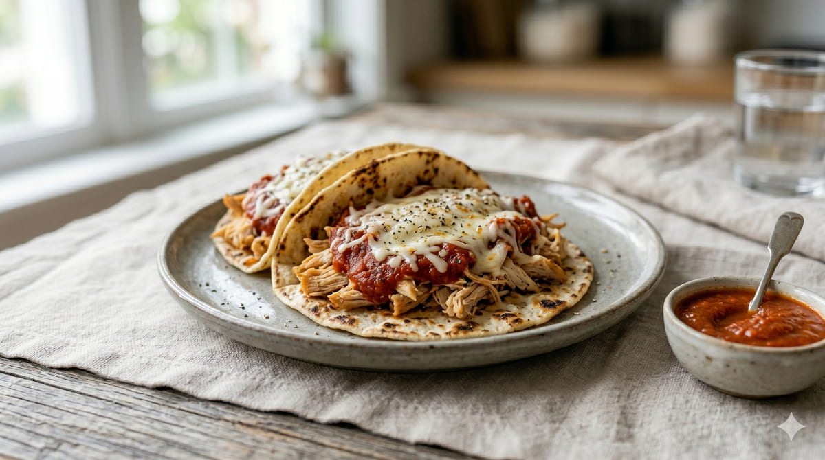 Chicken Parm Smashed Taco