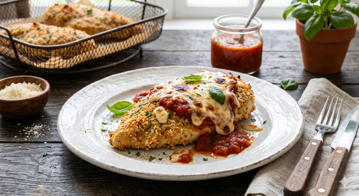 Almond Crust Chicken Parmesan