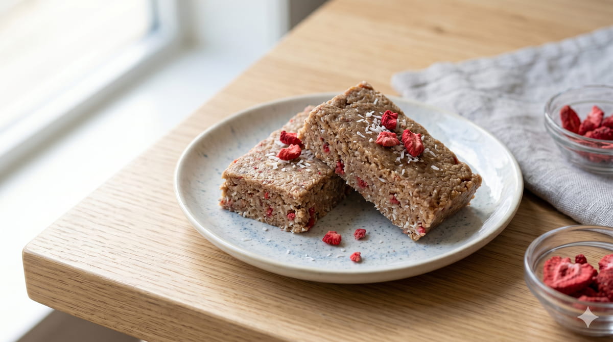 Coconut Strawberry Protein Bars