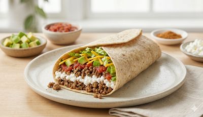 Cottage Cheese Taco Wrap