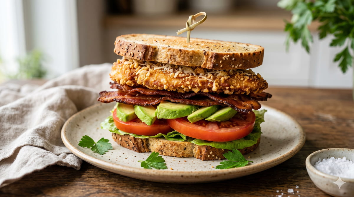 Crispy Chicken BLT Avocado Sandwich