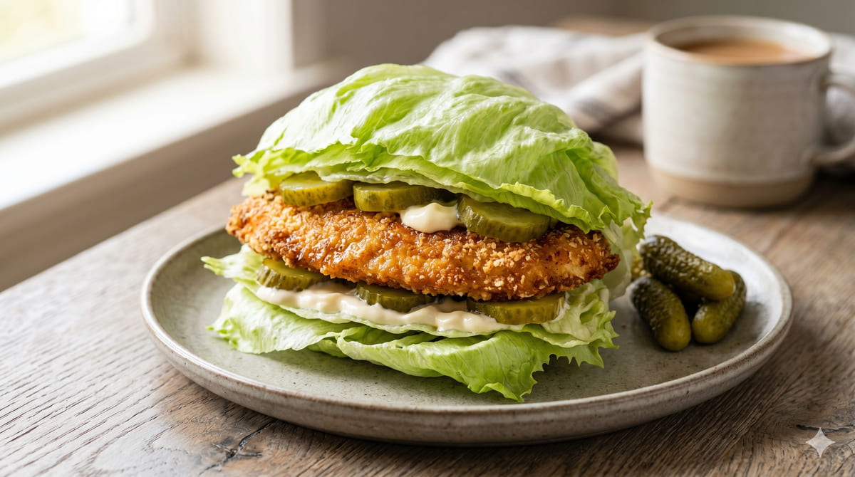 Crispy Chicken Keto Sandwich