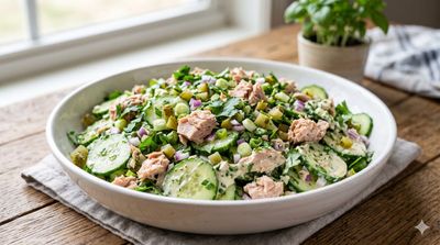 Crunchy Tuna Cucumber Salad
