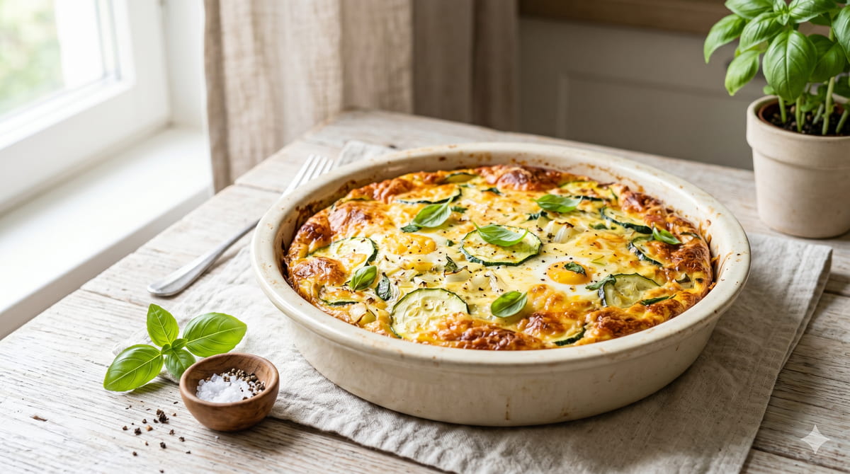 Summer Garden Crustless Zucchini Pie