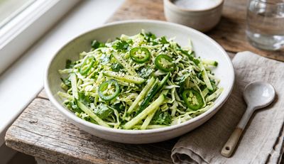Cucumber Jalapeño Cilantro Cabbage Slaw
