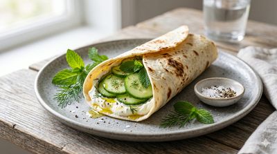 Cucumber Labneh Wrap
