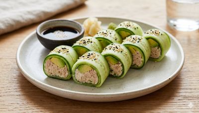 Cucumber Tuna Sushi Rolls