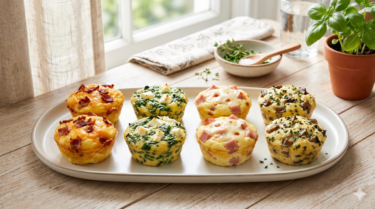 Keto Egg Muffins (4 Ways)