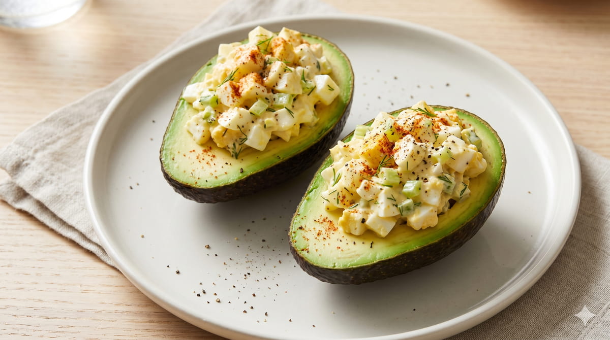Egg Salad Stuffed Avocado