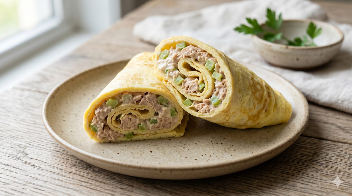 Egg Wrap Tuna Sandwich