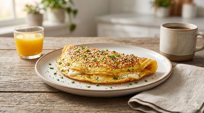 Everything But the Bagel Omelet