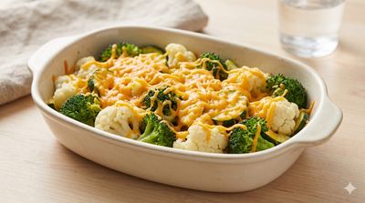 Baked Cheesy Mixed Vegetables