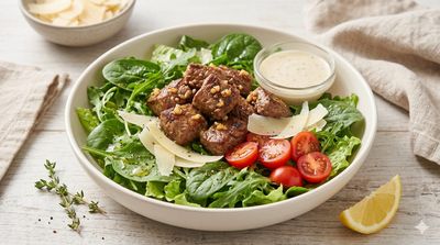 Garlic Steak Bite Salad