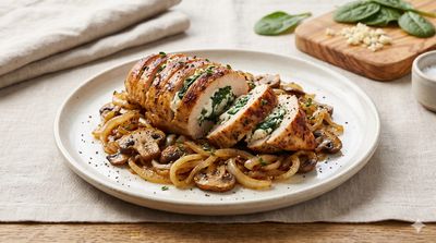 Goat Cheese & Spinach Stuffed Chicken Breast