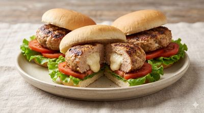 Goat Cheese Stuffed Turkey Burgers