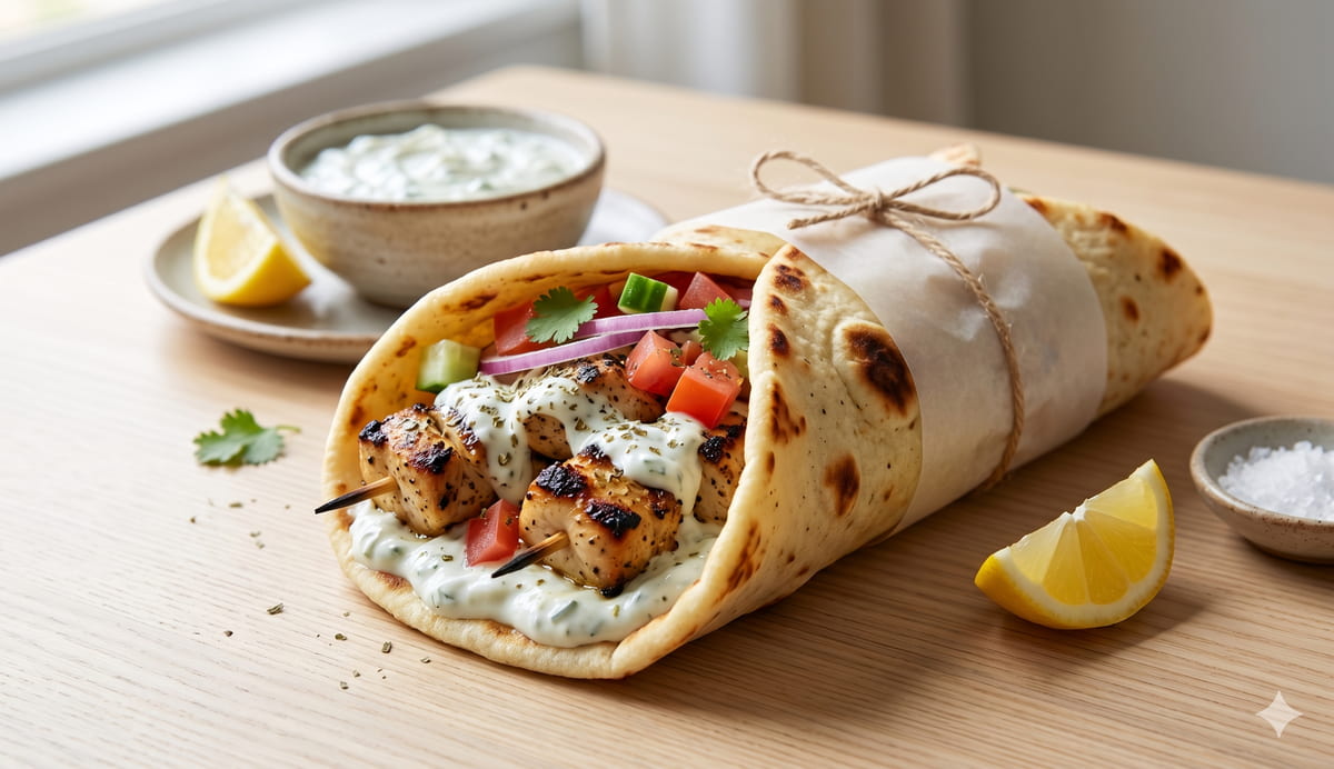 Greek Souvlaki Wrap