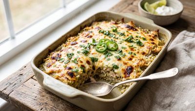 Green Enchilada Chicken Casserole