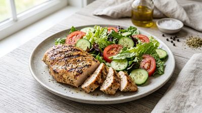 Grilled Chicken Breast with Garden Salad