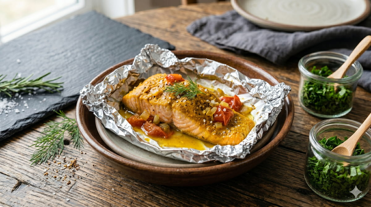 Grilled Salmon in Foil