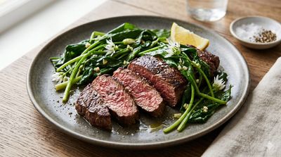Hanger Steak with Wild Garlic