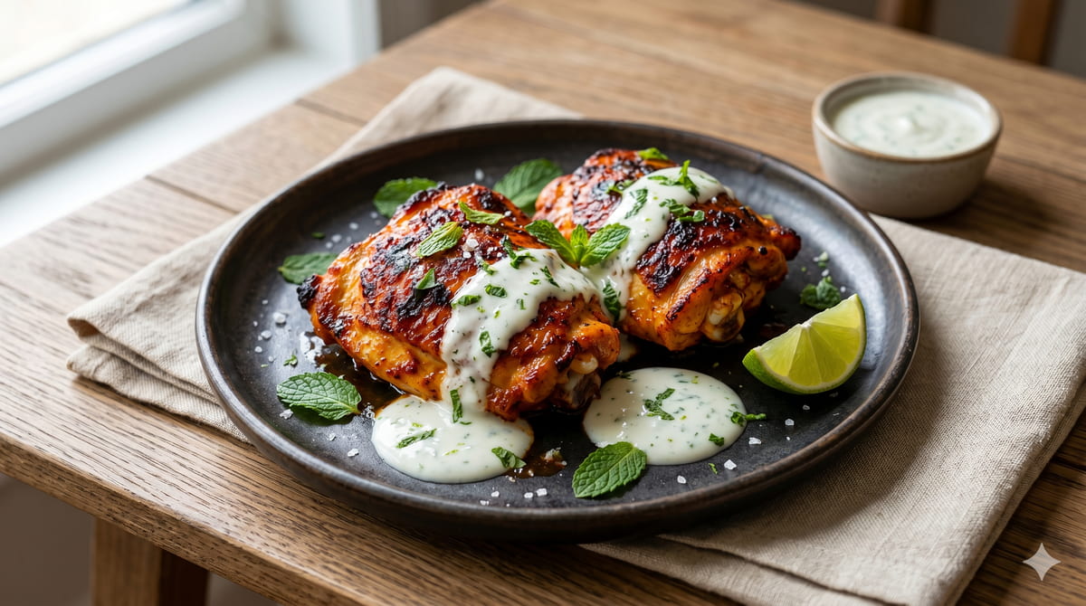 Harissa Chicken with Lime Sauce