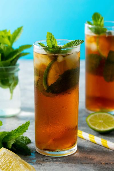 Iced Green Tea with Mint
