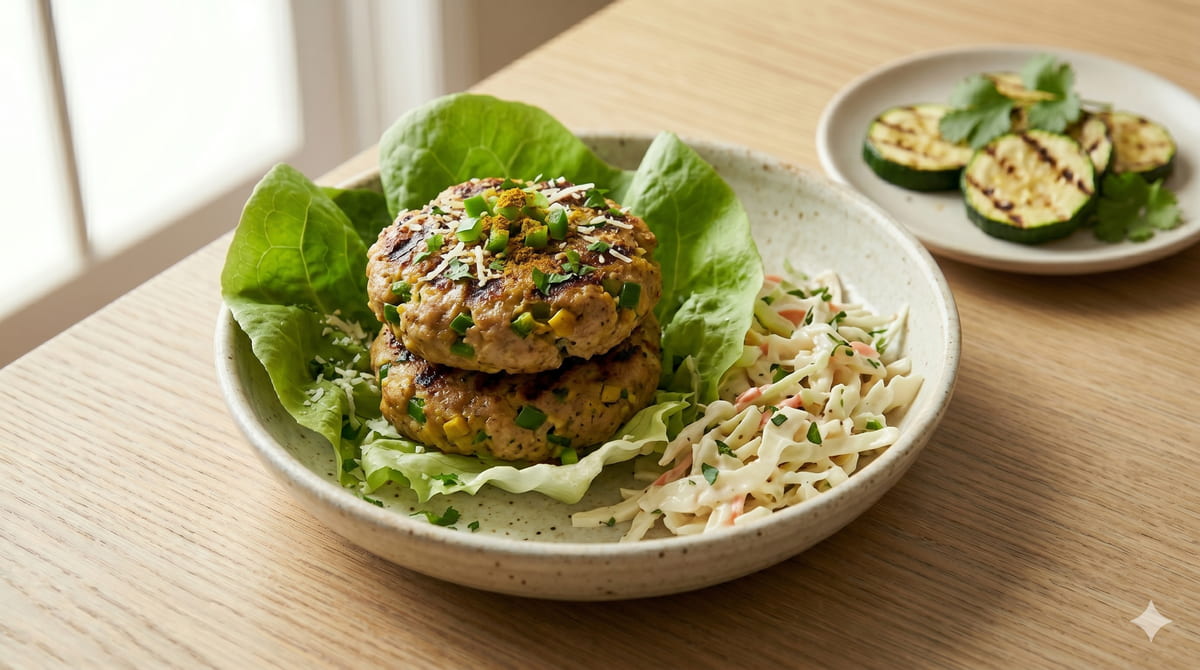 Jalapeño Curry Turkey Burgers