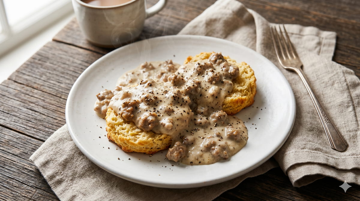 Keto Biscuits and Gravy