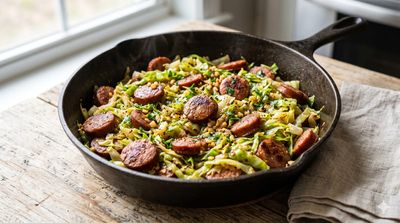 Keto Cabbage and Sausage Stir-Fry