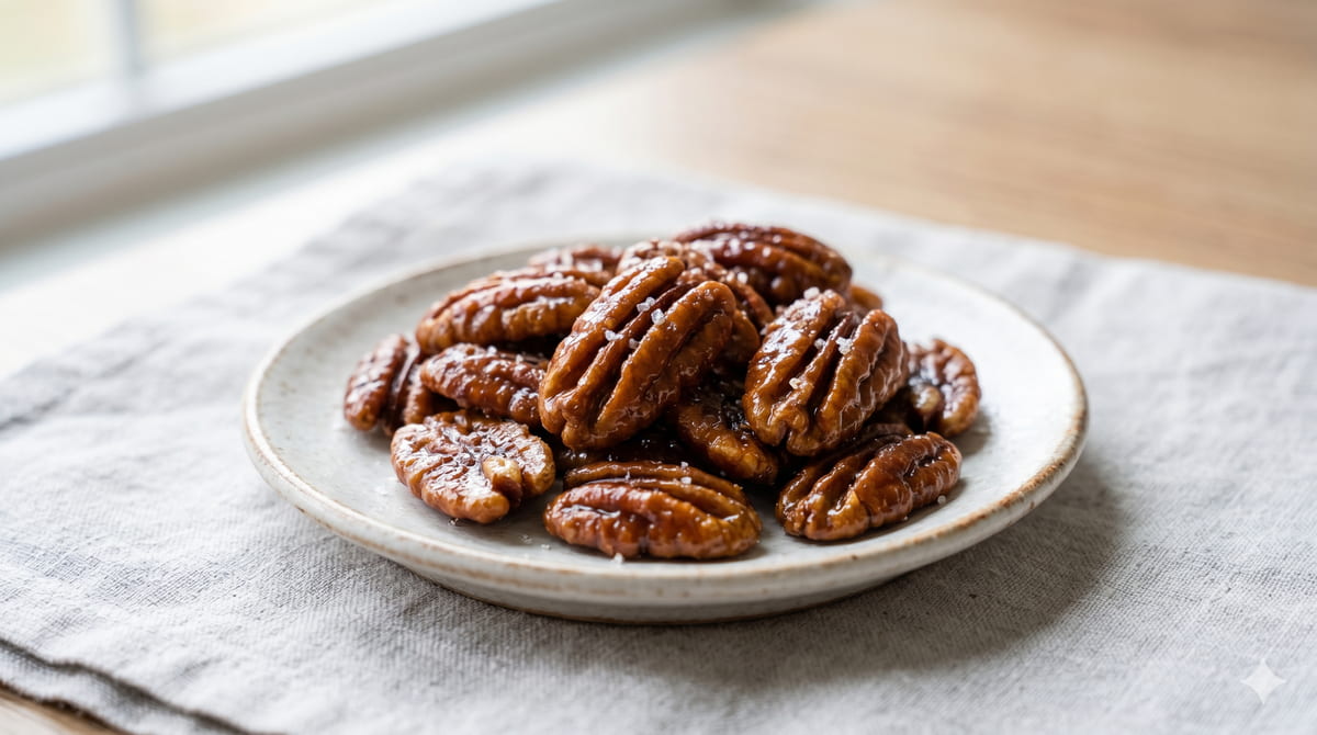 Keto Caramel Pecans
