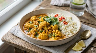 Cauliflower & Chickpea Coconut Curry