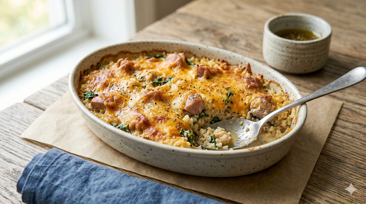 Chicken & Cauliflower Rice Casserole