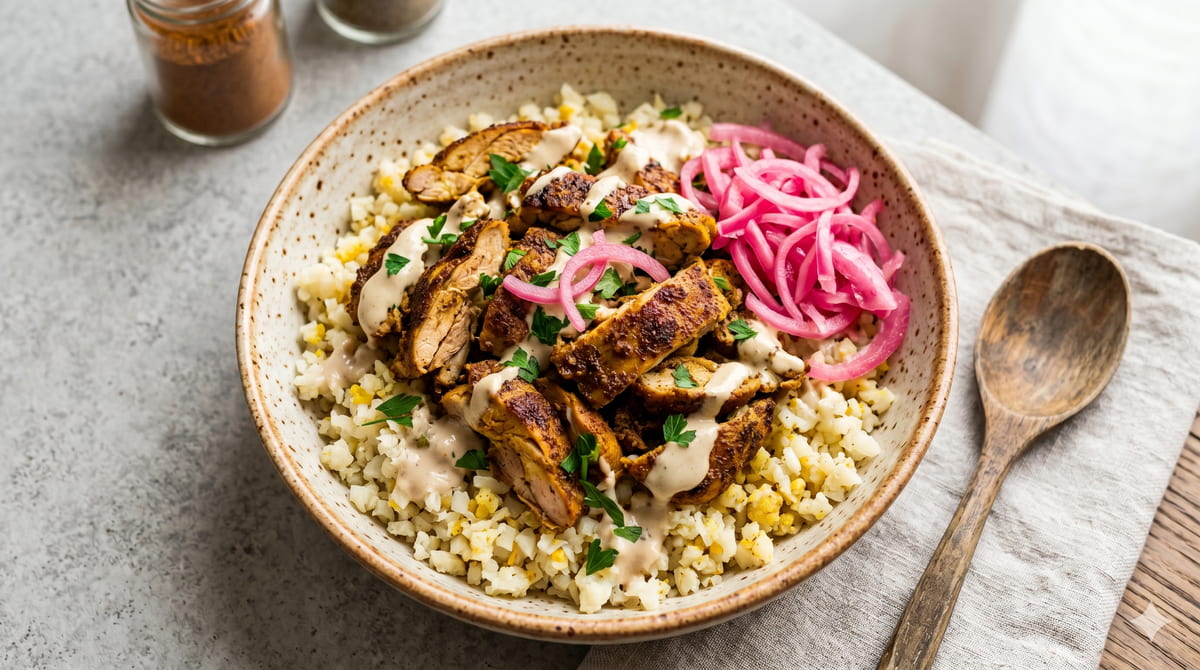 Keto Chicken Shawarma Bowl