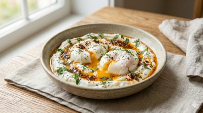 Turkish Poached Eggs with Yogurt Sauce