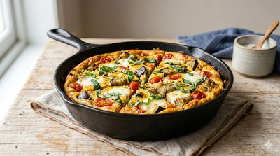 Eggplant & Tomato Frittata with Basil