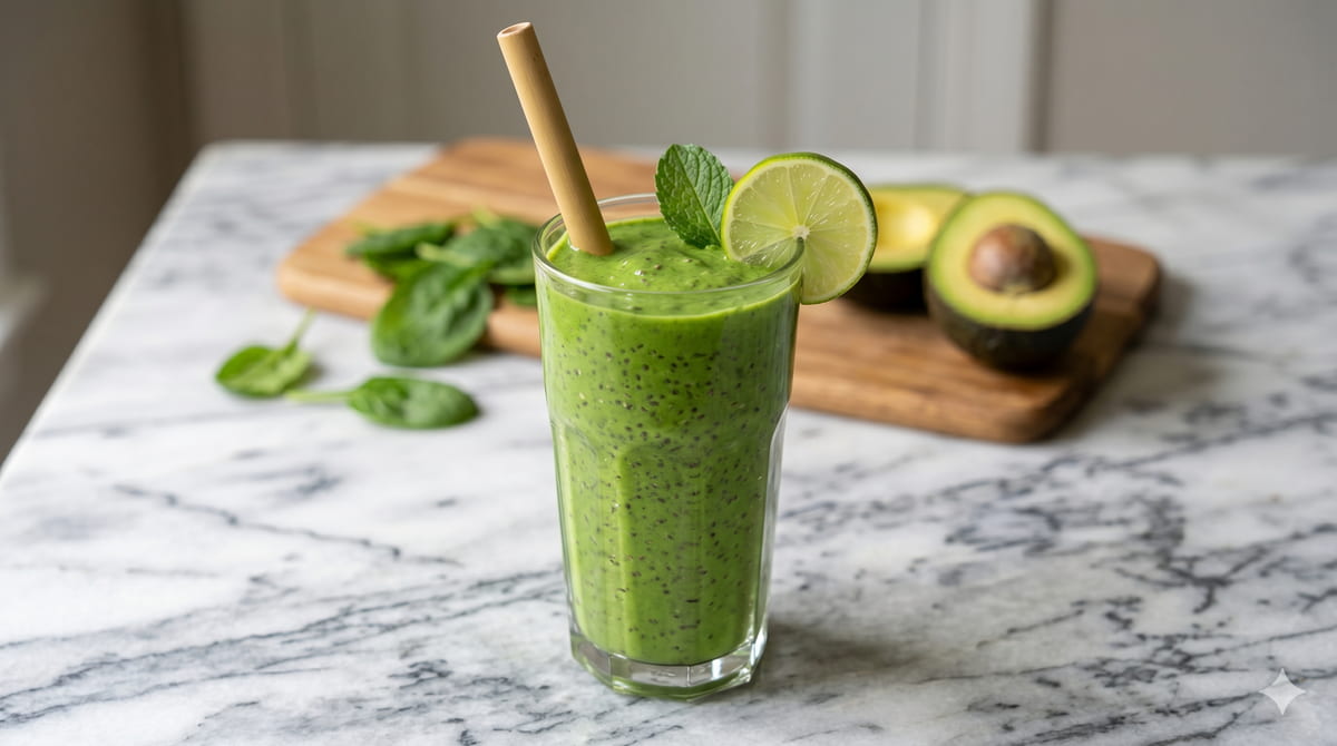 Green Spinach-Avocado Power Smoothie