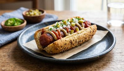 Keto Hot Dog with Almond Flour Bun