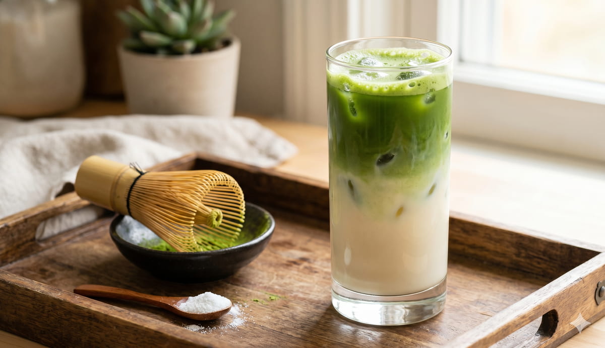 Iced Matcha Almond Latte